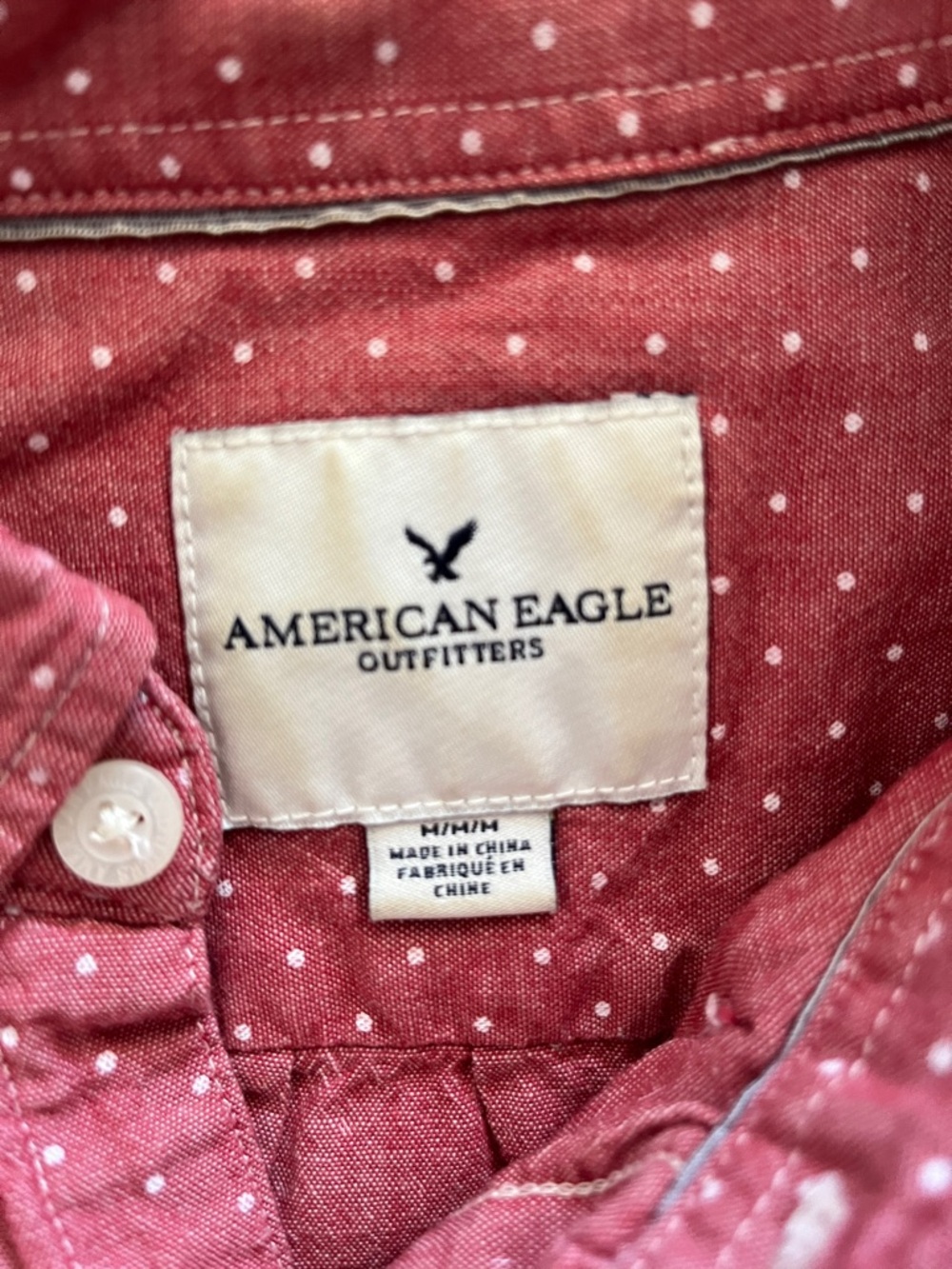 American Eagle Men’s Short Sleeve Button Down - Picture 2 of 4
